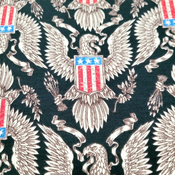 LULAROE Woman's Patriotic Raglan Sleeve Jersey Top Shirt 4th Of July Size Large - Picture 6 of 11